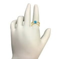 thumbnail image 4 of AoneJewelry 0.85 Carat 6MM Round Blue Topaz and Diamond Ring In 10K Solid Rose, White & Yellow Gold, 4 of 5
