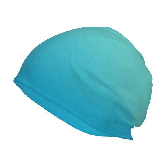 Fuzoiu Teal Turquoise Print Winter Beanie Hat for Men & Women,Warm Knit Cap,Women Windproof Watch Hat,Knit Warm Unisex Beanie