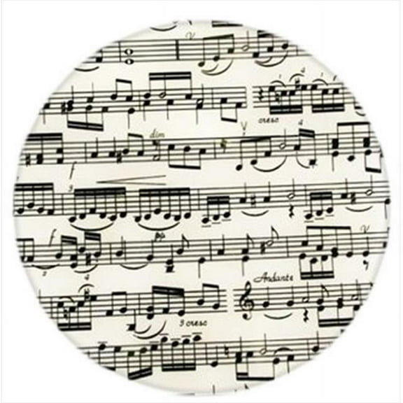 Andreas TRT-143 10 in. Music Notes Round Silicone Trivet - Pack of 3