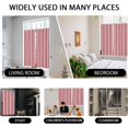 thumbnail image 4 of Red and White Striped Kitchen Window Curtain Gothic Goth Modern Minimalist Simple Small Short 27.5" W x 39" L Window Treatment Tiers for Bedroom Living Room Bathroom 2 Panels Rod Pocket Drapes, 4 of 6
