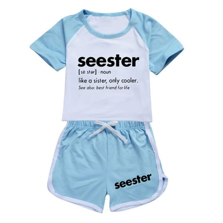 

Summer Children Kid Boys Girls Soft Short Sleeve Shirt Blouse Top and Shorts Casual Two Piece Outfit Set Girl Clothes 3-6 Months 4 Yr Old Girl Clothes Outfit Girl Baby Clothes Rainbow Cute Pants for