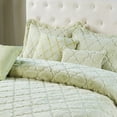thumbnail image 3 of Home Soft Things 7 Piece Ogee Faux Fur Embroidery Bedspread Set - Light Green - King (102" x 90"), 3 of 8