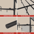 thumbnail image 5 of Golden Gate Beds Vintage Wrought Iron Bed Frame with Classic Metal Platform Base, Headboard and Footboard, No Box Spring Needed, Easy Assembly, Mattress Base, Noise-Free, Sleek Black Finish,Twin Size, 5 of 7