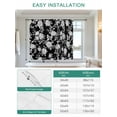 thumbnail image 6 of Black Rose Tie Up Curtains for Windows 45 Inch Length Balloon Curtains Kitchen Adjustable Balloon Window Shade Vintage Pastoral Botanical Floral Leaves Vines Tie Up Bathroom Curtain Window 52"x45", 6 of 6