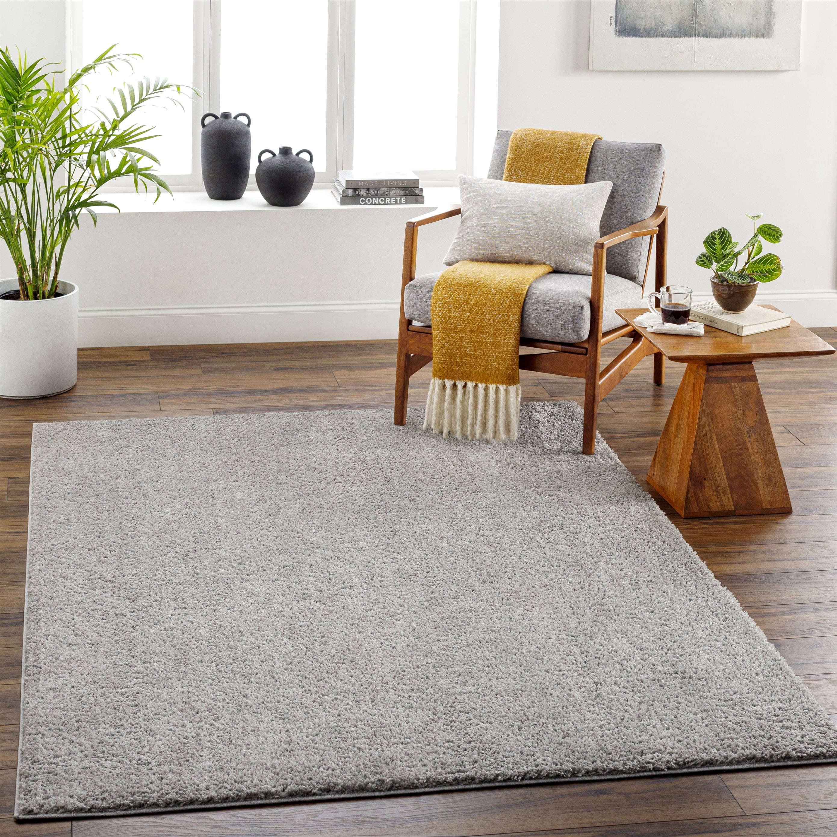 Mark&Day Washable Area Rugs, 3x5 Richlawn Modern Indoor / Outdoor Medium Gray Area Rug (3'3" x 5