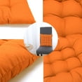 thumbnail image 2 of PiccoCasa Cotton Blends Strap Design Cushion Chair Buttocks Pad, 15.7"x 15.7"x 2.4" Orange, 2 of 7