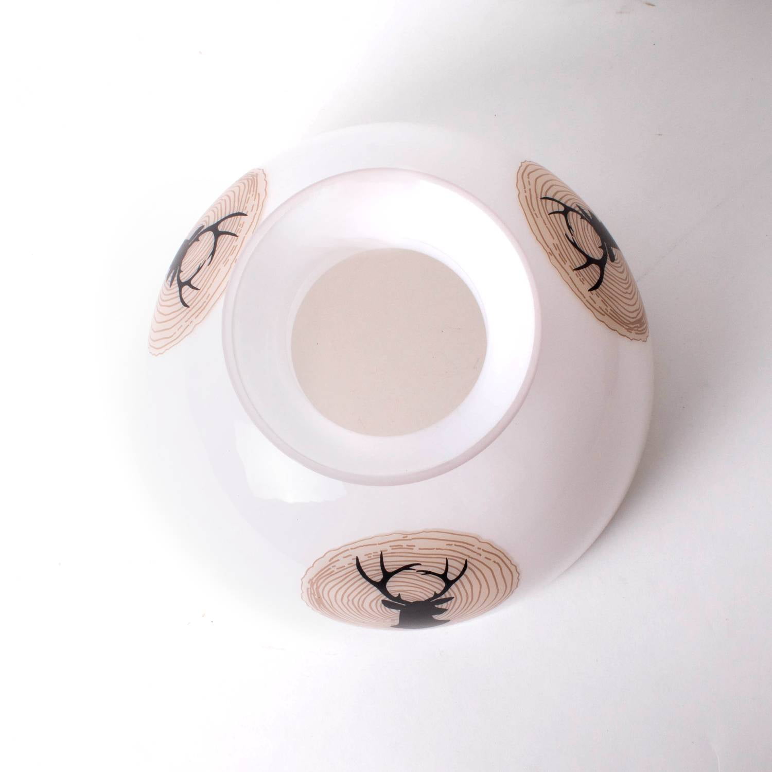 Aladdin Oil Lamp Shade - Student Design Glass Lampshade with 10 Inch Base Fitter, Deer on White Background