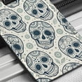 thumbnail image 6 of Skulls Cute Background Faux Leather Travel Luggage Tag, 6 of 7