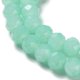thumbnail image 5 of Baking Painted Imitation Jade Glass Bead Strands Faceted Rondelle Pale Turquoise 10x8mm Hole: 1mm about 63~65pcs/strand 18.90''(48~50cm), 5 of 5