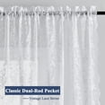 thumbnail image 4 of Cortinas FINECITY de encaje blanco vintage, 244 cm de longitud, 2 paneles, 4 of 8