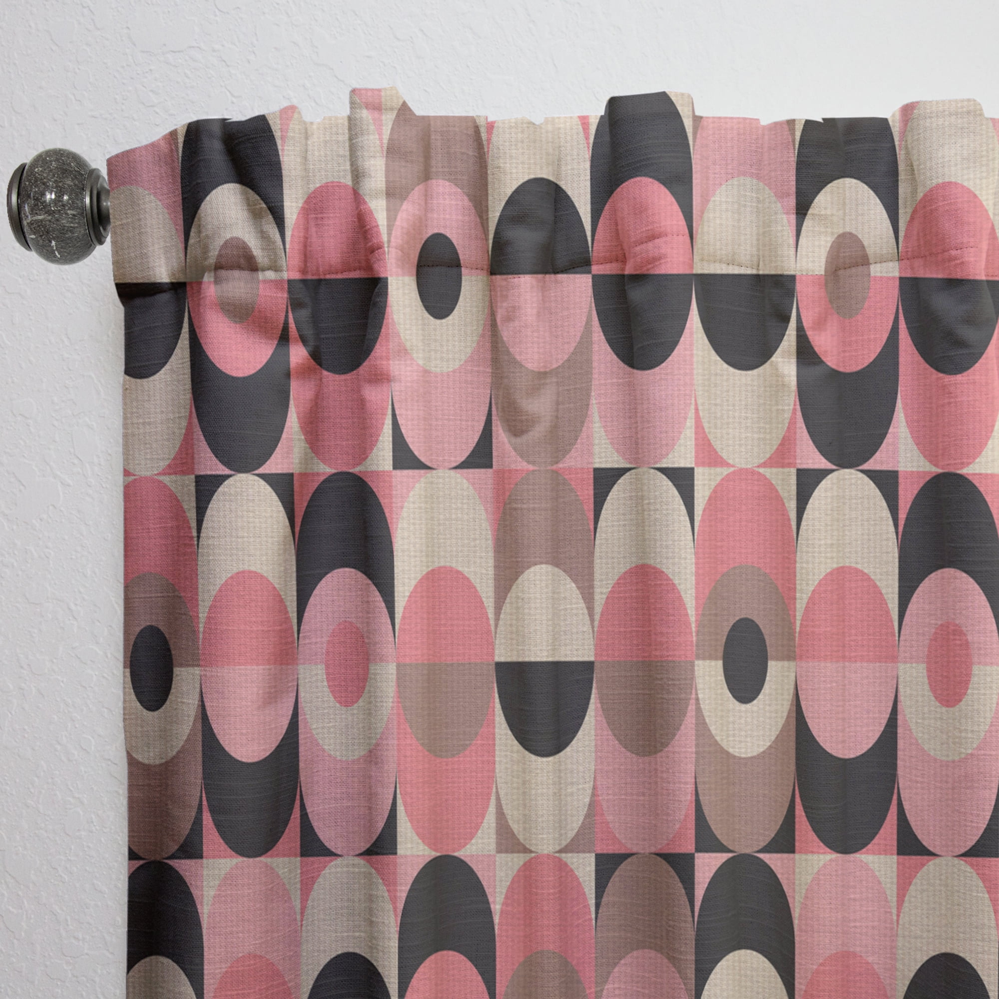 Designart 'Geometrical Retro Design XI' Mid-Century Modern Curtain Panel