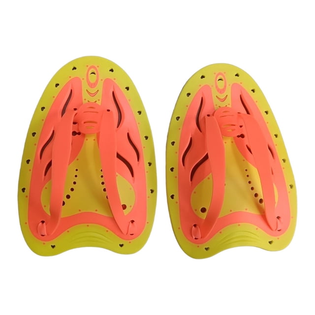 Guantes de natación para deportes acuáticos y fitness, prácticos, modernos, para principiantes, Naranja Amarillo M