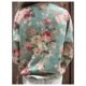 thumbnail image 2 of Jersey tipo cárdigan SOLY HUX para mujer con estampado floral verde M, 2 of 5