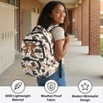 thumbnail image 5 of HUIACONG Camo Bow Print School Backpack for Girls Age 6-16 16 Inch Large Capacity School Bag Water Resistant Multi Pocket Adjustable Padded Straps Durable Lightweight Bookbag for Teens Daily Travel, 5 of 7