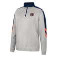 thumbnail image 2 of Men's Colosseum Gray/Navy Auburn Tigers Bushwood Fleece Quarter-Zip Jacket, 2 of 3