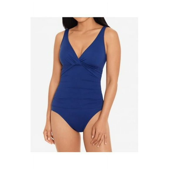 Lauren Ralph Lauren Women's Twist Underwire One-Piece Swimsuit (4, Sapphire)