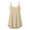 thumbnail image 6 of Staron Spring Summer Women's Tops Strappy Sporty Adjustable Buckle Loose Casual Vacation Party Tank Top, Khaki L, 6 of 6