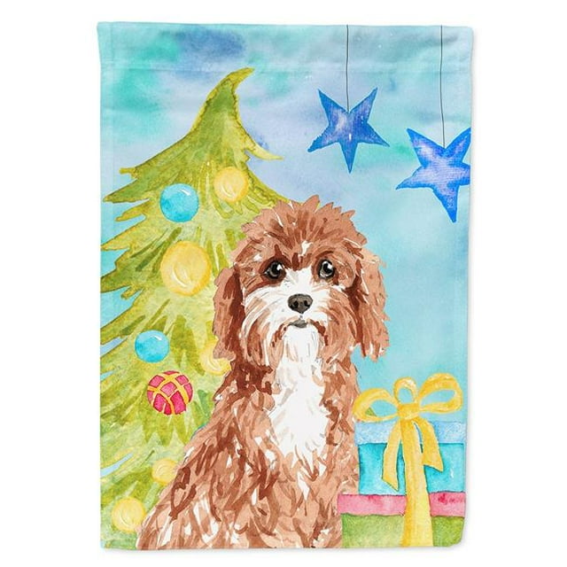 Carolines Treasures CK1881GF Christmas Tree Cavapoo Garden Size Flag