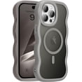 thumbnail image 1 of Magnetic for iPhone 14 Pro Case, Compatible with MagSafe, Transparent Wave Frame Design Case Soft Edge Cover Cute Clear Matte Shockproof Protective Phone Case, 1 of 6