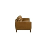 New Classic Furniture Caspar Leather Upholstered 3-Seater Sofa in Caramel