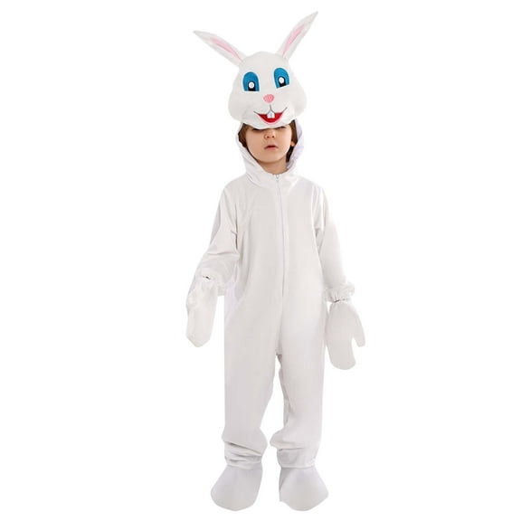 Gpaecead Easter Boys Girls Bodysuit Performance Bunny Clothing with Gloves Two Piece Set 5 Years White