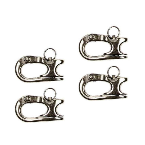 2-1/2" Rope Sheet Snap Shackle Type 316 Stainless Steel - 4 Pack
