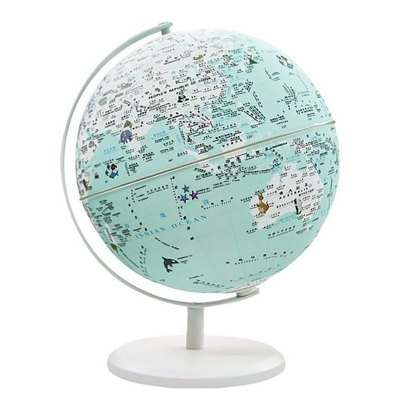 Lampe Globe Mondiale, Décoration de Bureau Rotative, Sphère de Terre Illuminée AR, Carte Géographique HD, Éclairage Éducatif, Rotation Manuelle, Gradation Continue, Bureau à Domicile