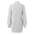 thumbnail image 5 of Vestidos de suéter Prolriy para mujer 2024, moda otoño invierno, manga larga, cuello alto, color sólido, vestido de suéter informal, vestido de suéter para mujer, vestido de suéter para mujer, blanco, 5 of 5