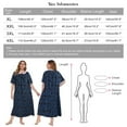 thumbnail image 2 of EFINNY Women's Plus Size Long Nightgowns Floral Print Short Sleeve Long T-Shirt Lounger House Dress Casual Loose Nightshirts, XL-5XL, 2 of 9