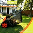 thumbnail image 3 of Push Lawn Sweeper 21-Inch Manual, Leaf Sweeper for Yard & Lawn with 3.5 Cu. Ft. Hopper Bag, Height-Adjustable Brushes for Driveways & Grass, Space-Saving Foldable Design, 3 of 6