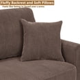 thumbnail image 5 of Aukfa Deep Seat Sofa Couch 65" Loveseat w/ 2 Pillows for Living Room Bedroom, Corduroy, Brown, 5 of 10