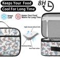thumbnail image 4 of Light Color Butterfly Leaf Pattern Teens Insulated Bento School Lunch Bag, 12 Can Capacity, for Work, Picnic or Travel, 10.6x7.7x4.3 Inches, 4 of 5