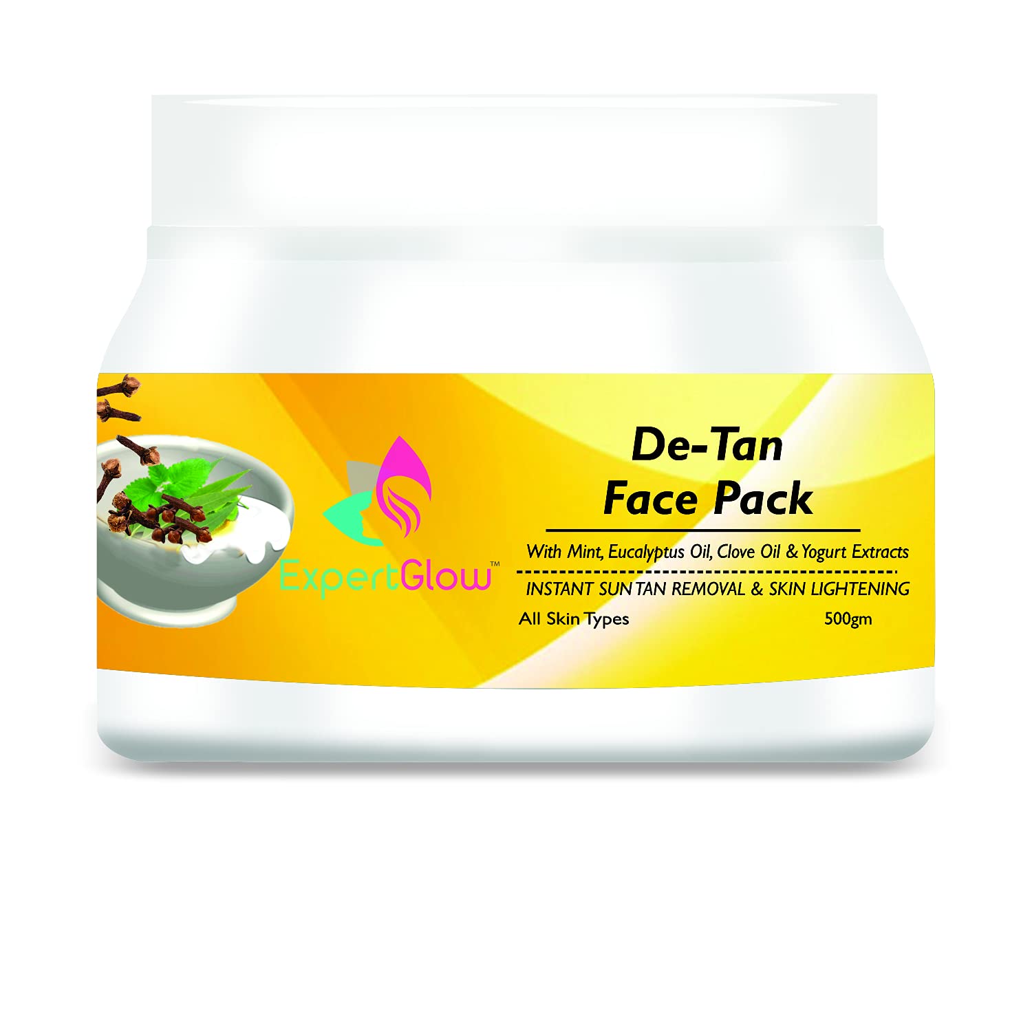 Expertglow De Tan Face Pack Sun Tan Removal Pack 500 Gm Enhances