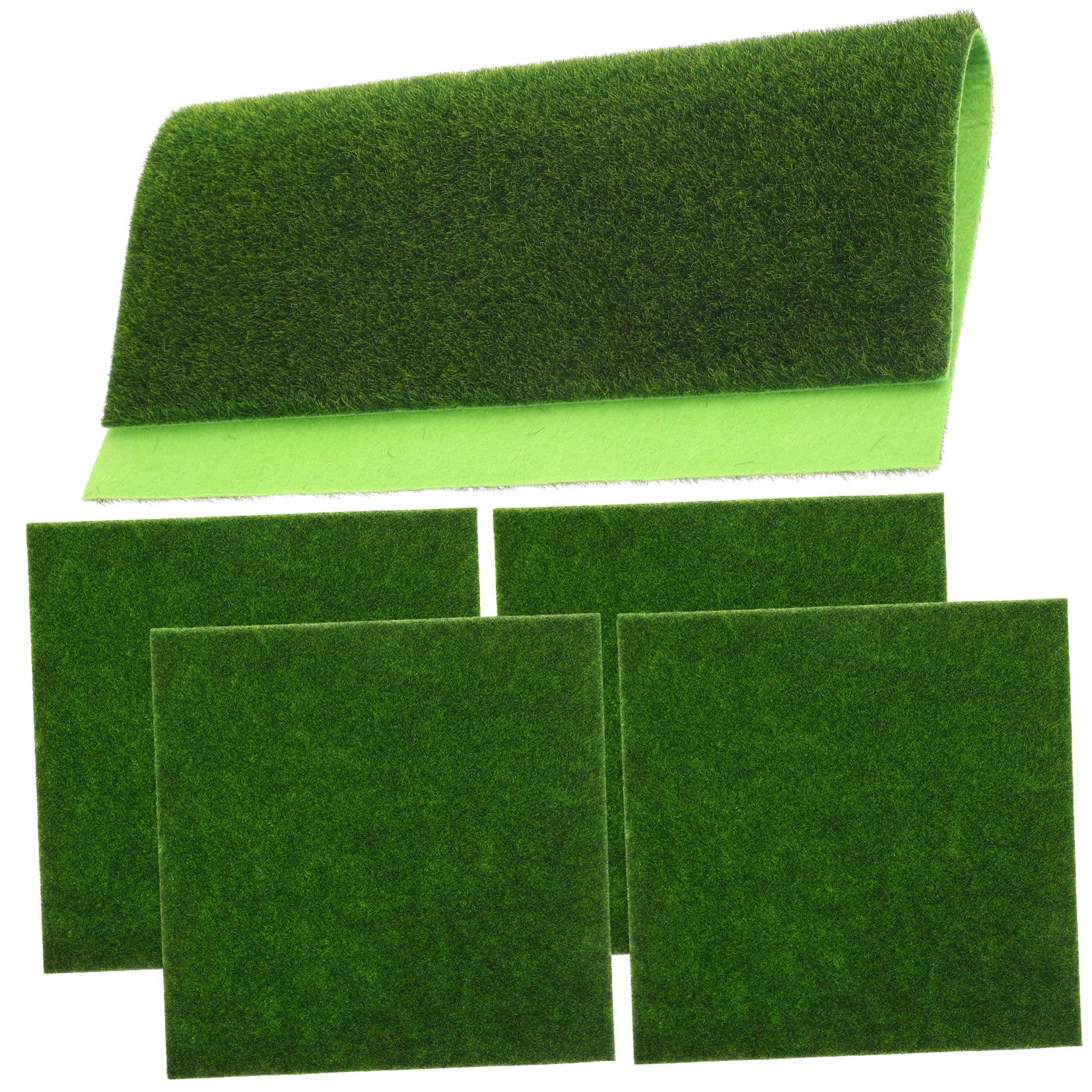 WHAMVOX 5-Pack Outdoor Artificial Moss Turf Grass for Lawn, Garden, Landscape Decoration with Natural Simulation Effect