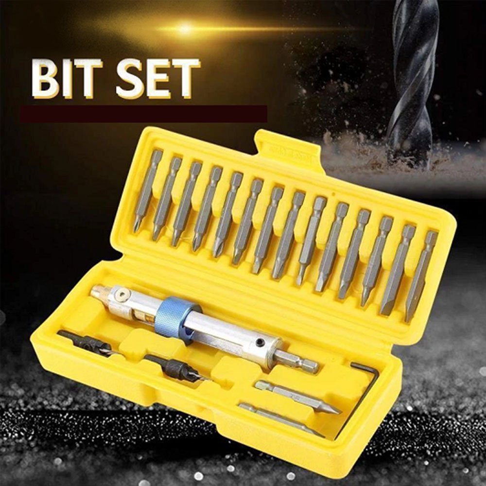 Screwdriver Bit Flip with Hex Allen Wrench Drill Bit,Countersink Drill