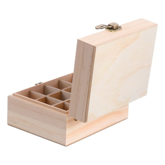 Essential Oil Box Household for Diffuser Wood Oils Holder Aromatherapy Bottles Organizer