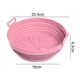 thumbnail image 3 of Sartén de silicona para freidora de aire antiadherente para horno para accesorios de cocina (rosa) Likrtyny Libre de BPA, 3 of 9