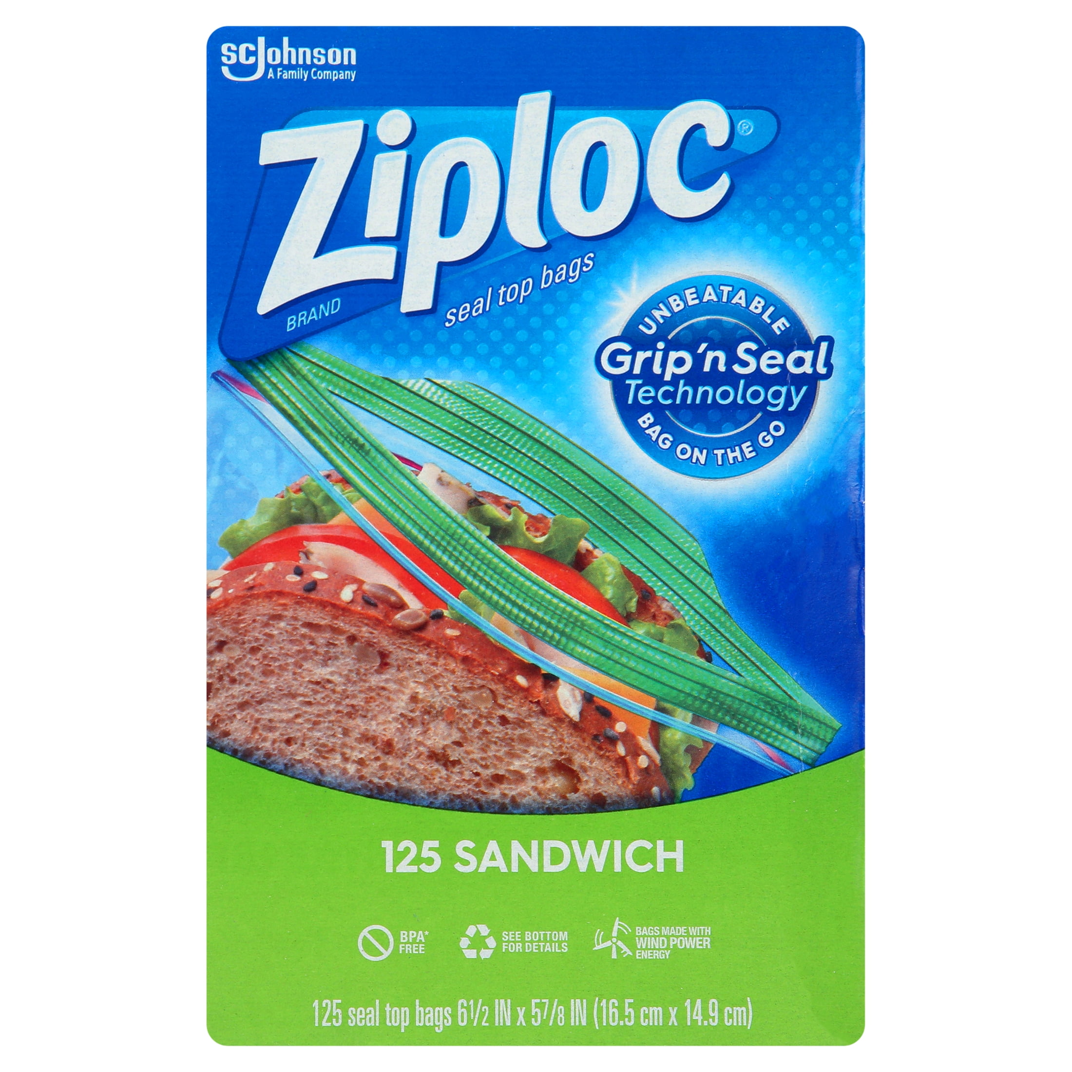 Ziploc Freezer Food Bags Variety Pack 347 Bags Zip Seal