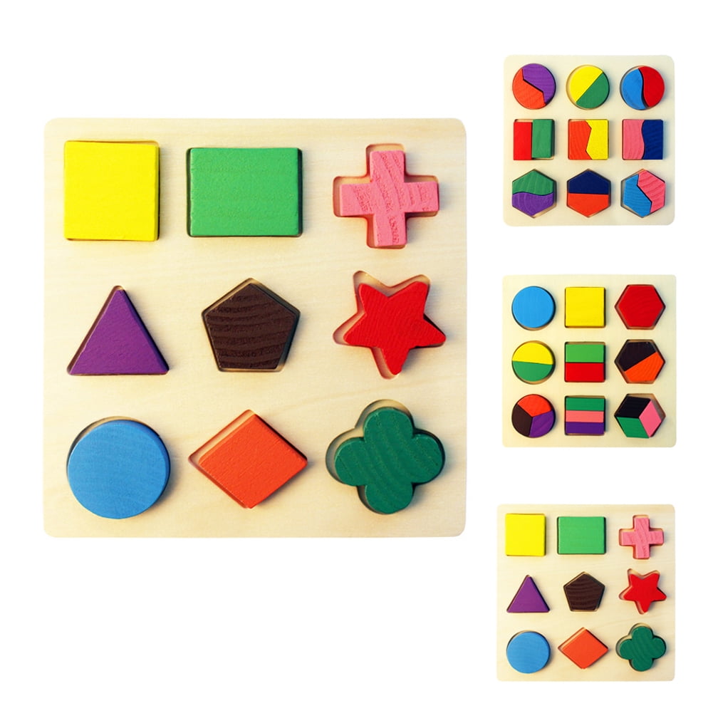 Yiju Cylinder Shape Stacker Board Wooden Block Match Game Color Cognitive Sensory Board Early Development Best Gift for Kids Boys Girls 