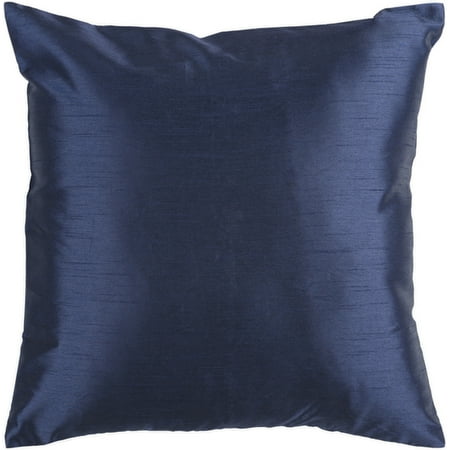 18 Shiny Solid Navy Blue Decorative Throw Pillow Walmart Com