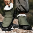 thumbnail image 5 of Mens Snow Boots Waterproof Winter Fur Lined Warm Ankle Boots Zipper Closure Slip On Outdoor Comfortable Lightweight Boot Green 9 US, 5 of 7