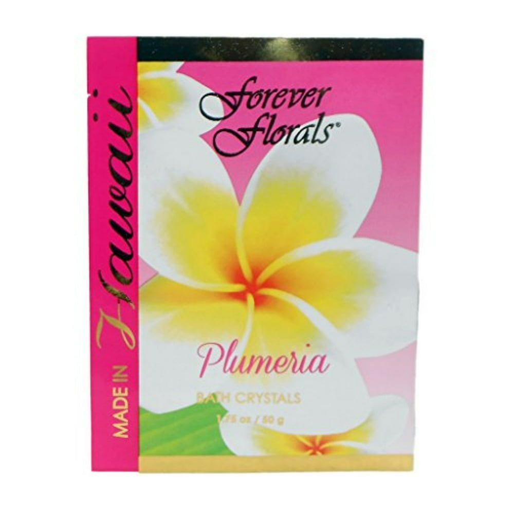 Hawaiian Bath Crystals Forever Florals Plumeria (4 Packs)