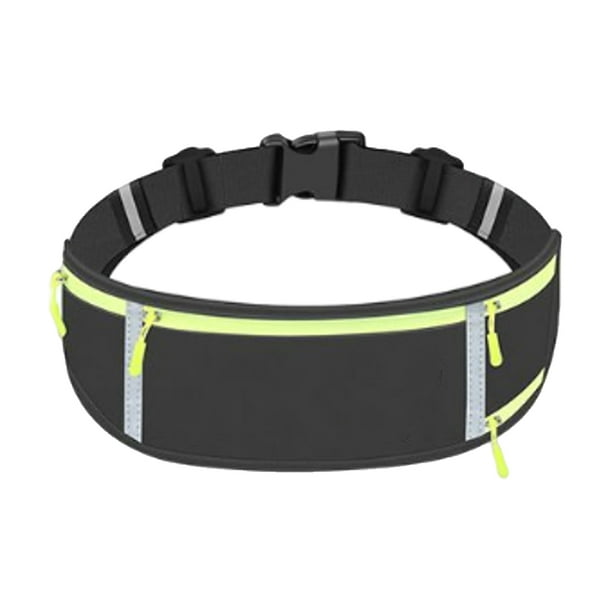 Greeniant Riñonera New Classic Bolsas de seguridad Correas Capacidad Reflectante Bolsillo oscuro Artículos deportivos Aire libre Montar Camping Mochilas de mochilero Negro