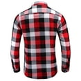 thumbnail image 5 of WREESH Men's Work Shirts Button Down Shirts Long Sleeve Plaid with Turn-Down Collar, Button Detail & Comfortable Fit for Casual Style Red, 5 of 5