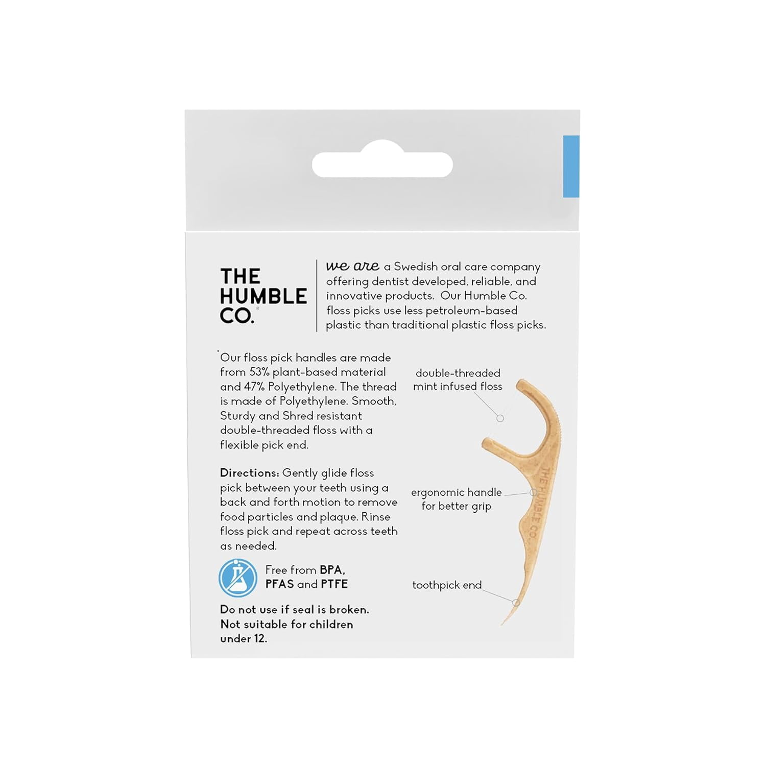 Dental floss picks (200 pieces) offer excellent oral care, dental hygiene and gum health. (Charcoal, double thread)