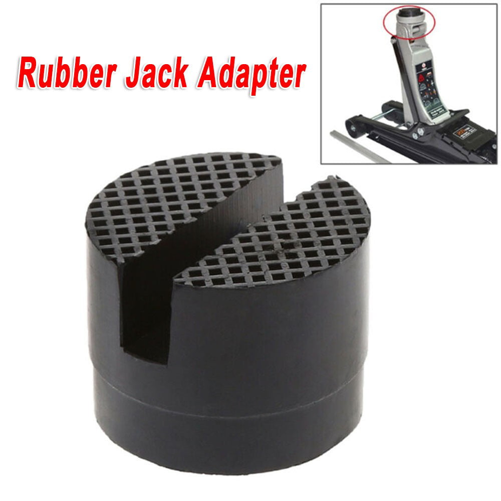 Universal Auto Car Jack Rubber Pad Plate Trolly Slotted Block Adapter Heavy Duty 