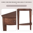 thumbnail image 5 of Half Moon Console Table Sofa Table with 3 Drawer and 1 Open Storage Shelf, Wooden Accent Storage Cabinet for Living Room/Entryway, 51.1''W x 13.7''D x 33.4''H, Espresso, 5 of 8