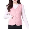 thumbnail image 3 of TaTaai Womens Lightweight Quilted Vest Long Sleeve Solid Color Thermal Slim Fit Puffer Vest for Winter Warmth Layering 1-Pack Gift, 3 of 7