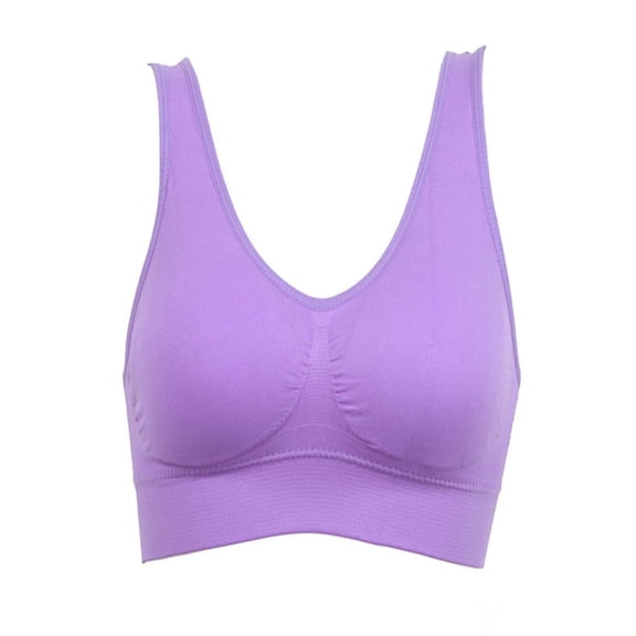 Fymall Women's Stretch Workout Crop Top Fitness Yoga Gym Sports Bra Vest