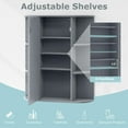 thumbnail image 5 of DORTALA Bathroom Medicine Cabinet, Single Door Wall Mounted Medicine Cabinet with Mirror and Shelves, Grey, 5 of 16